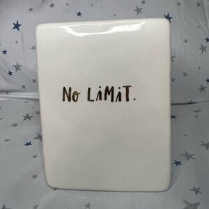 Rae Dunn Pen Pencil Holder NO LIMIT Office Desk Organizer Ceramic Farmhouse